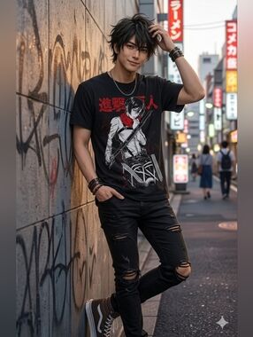 Attack On Titan - Mikasa Black Anime Graphic Tee